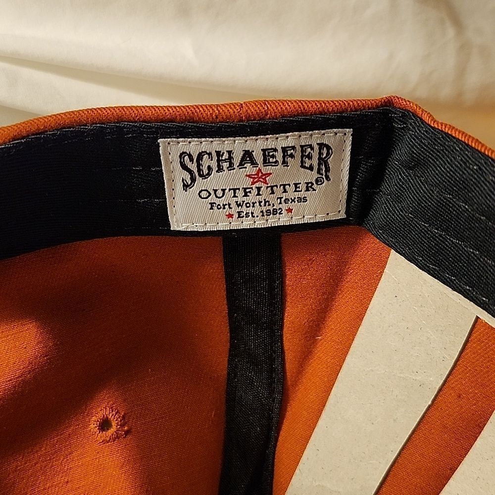 Schaefer Outfitters Rust Orange Velcroback Hat - New - Picture 7 of 11